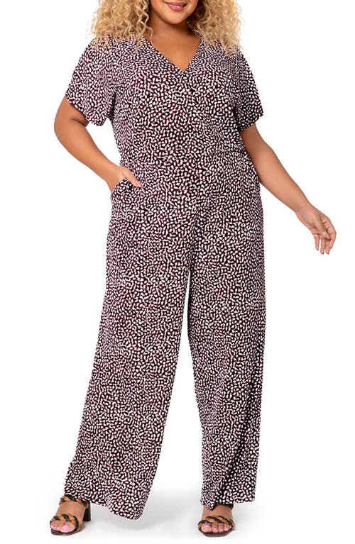 Leota Ruby Wide Leg Jumpsuit in Scpe - Scattered Pebbles