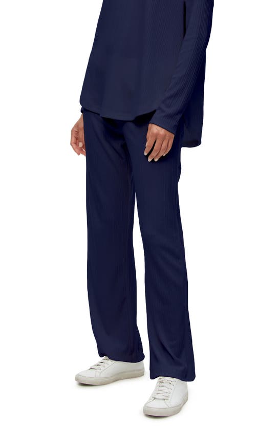 Michael Stars Samira Ribbed Pant In Admiral