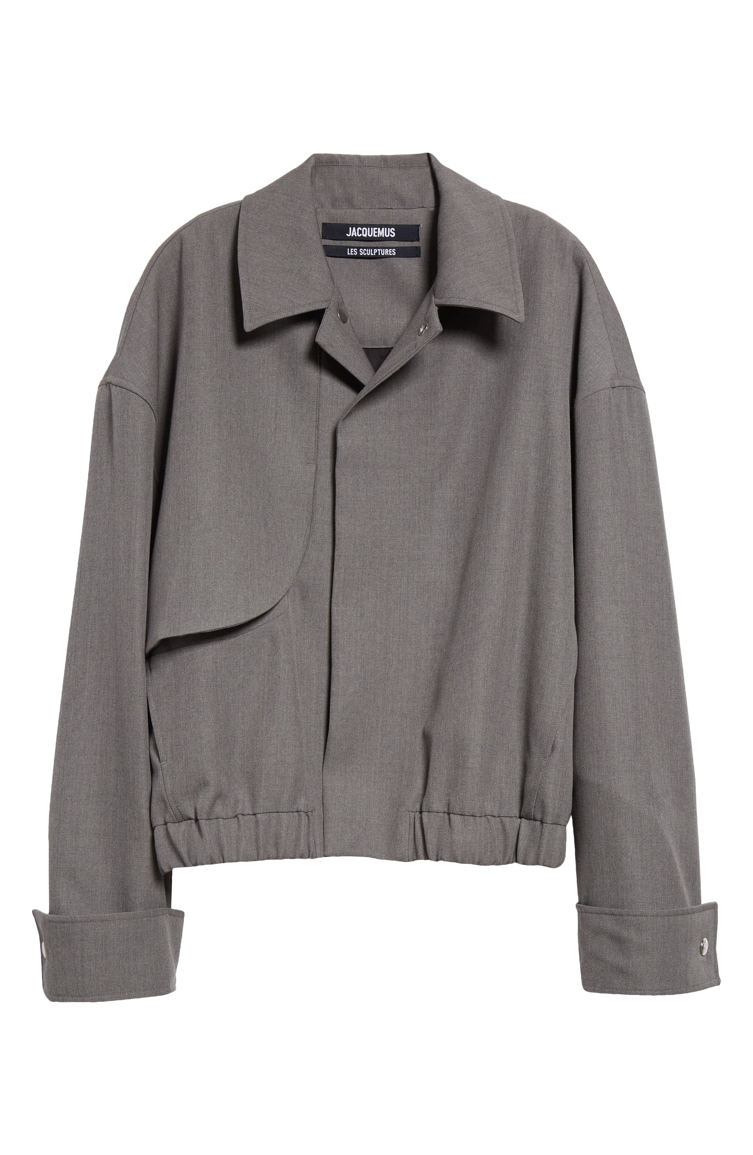 Jacquemus Le Blouson Salti Virgin Wool Trench Bomber Jacket in
