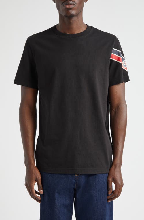 Moncler Stripe Logo Cotton T-Shirt at Nordstrom,