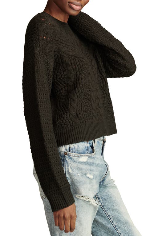 LUCKY BRAND LUCKY BRAND ROMANTIC MIXED STITCH SWEATER