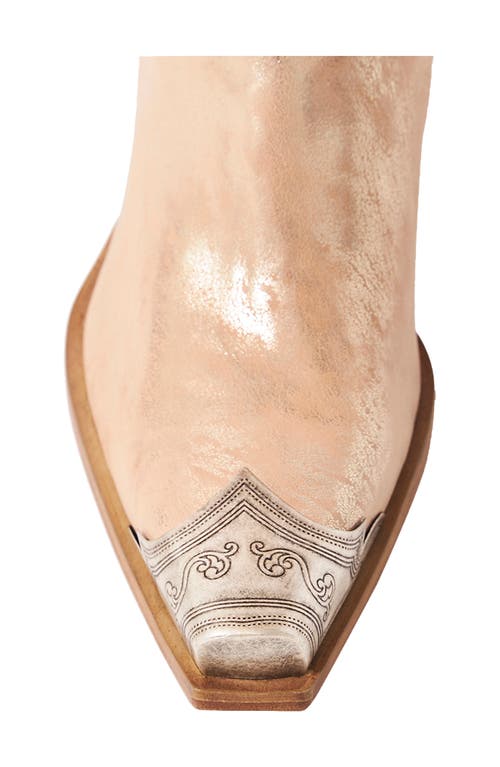 Shop Free People Brayden Western Boot In Champagne Metallic