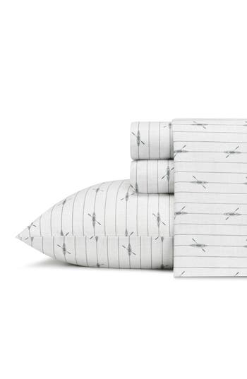 EDDIE BAUER EDDIE BAUER DOWNSTREAM 200 THREAD COUNT 100% COTTON PERCALE SHEET SET