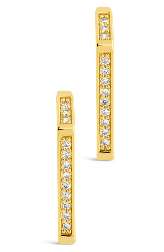 Sterling Forever Katalina Cubic Zirconia Hoop Earrings In Gold