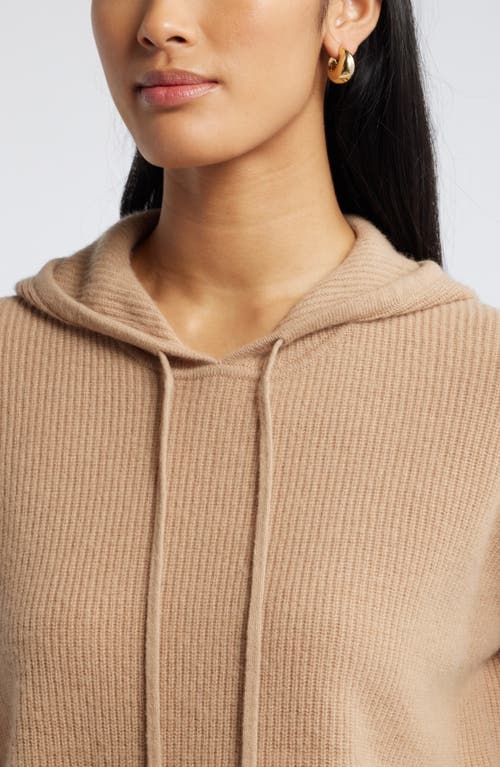 Shop Nordstrom Wool & Cashmere Knit Hoodie In Camel