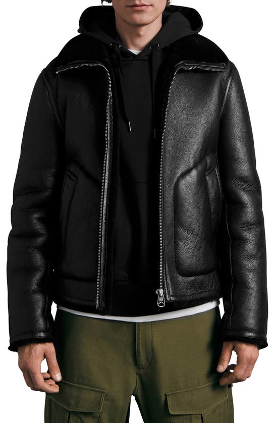 RAG & BONE STANLEY GENUINE SHEARLING LINED JACKET