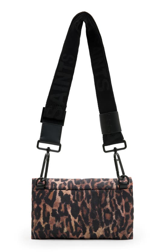 Shop Allsaints Ezra Crossbody Bag In Leopard Brown