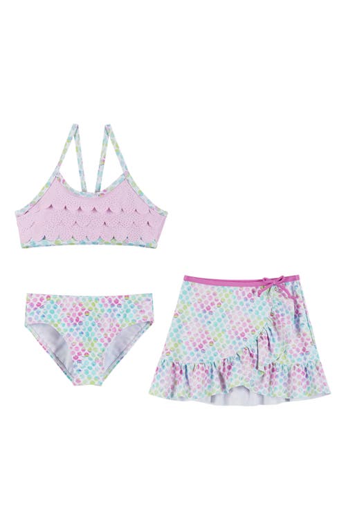 Andy & Evan Kids' Polka Dot Two-Piece Swimsuit Cover-Up Skirt Set Aqua Tie Dye at Nordstrom,