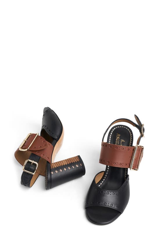 Shop The Office Of Angela Scott Ms. Nellie Sandal In Black And Cognac