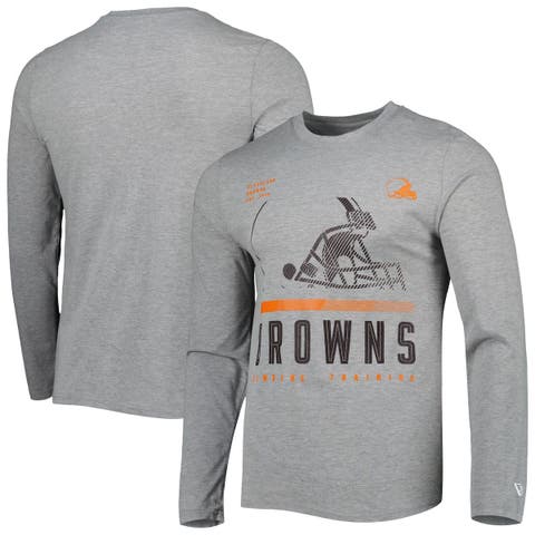 Tommy Bahama Heathered Gray Cleveland Browns Sport Lei Pass Long Sleeve  T-shirt In Heather Gray