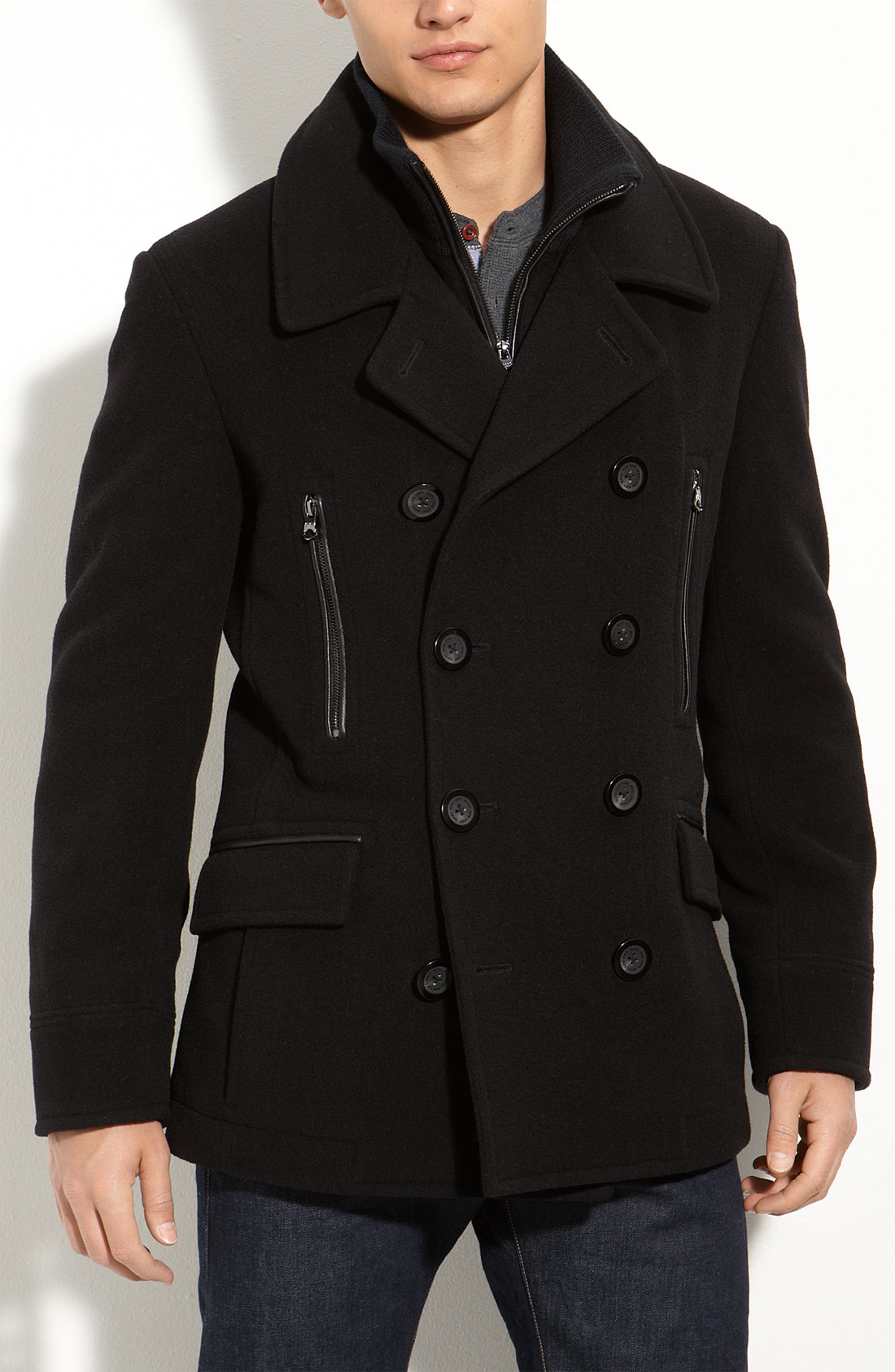 Marc New York 'Webster' Double Breasted Peacoat | Nordstrom