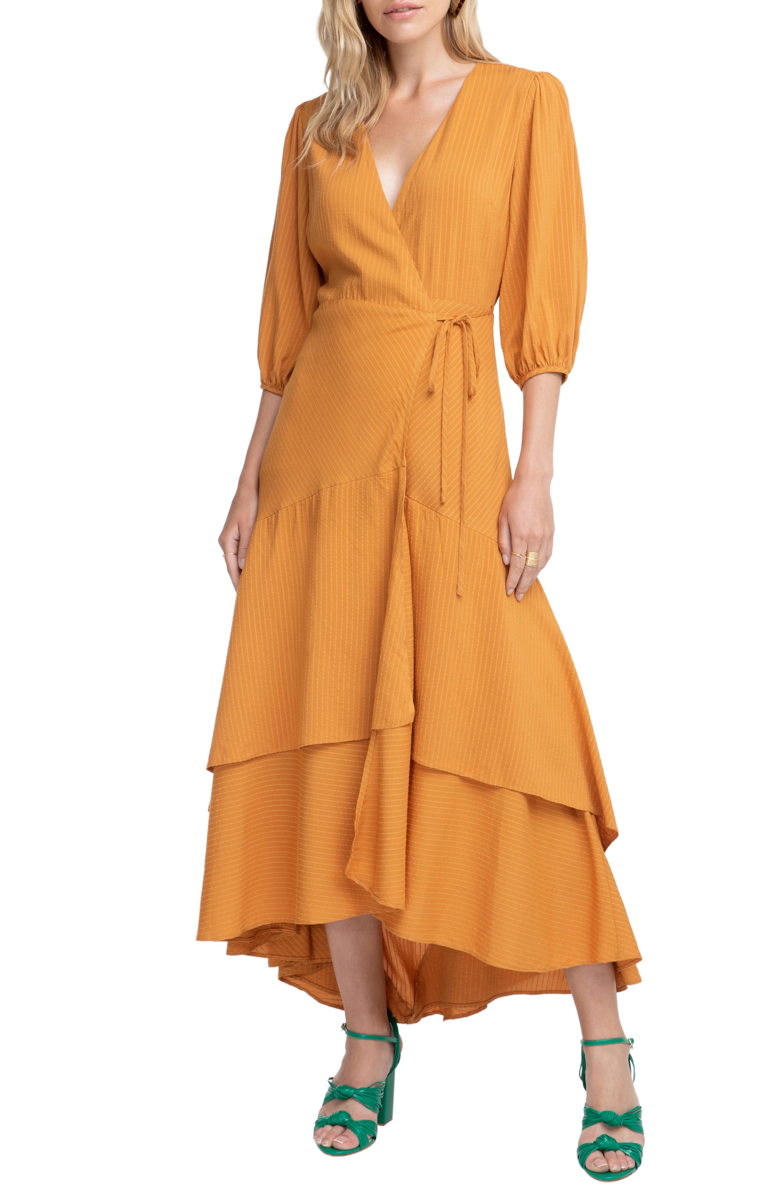 Astr The Label Shawna Wrap Maxi Dress