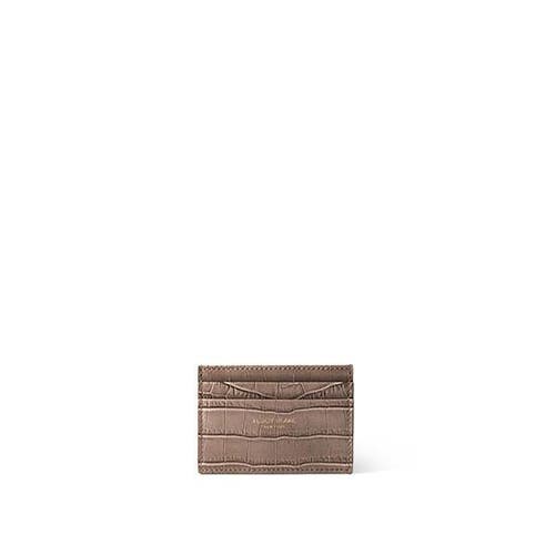 Teddy Blake Cardholder Croco In Beige