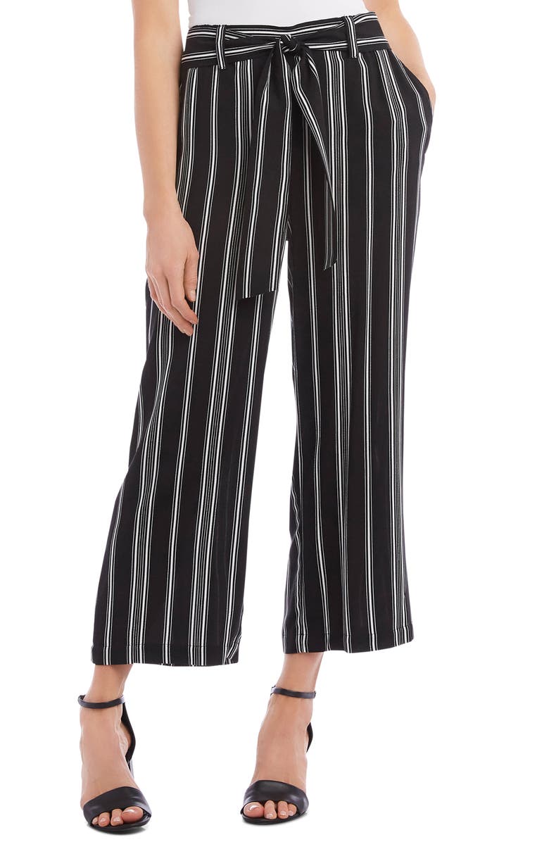 Karen Kane Stripe Crop Wide Leg Pants | Nordstrom