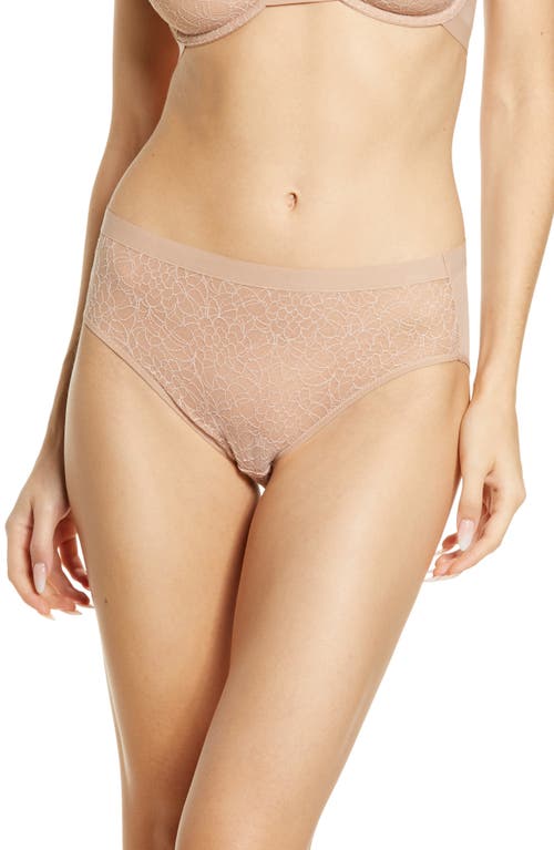 Wacoal Lace & Mesh High Cut Panties in Roebuck at Nordstrom, Size Small