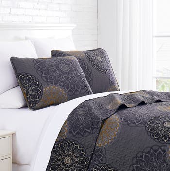 SOUTHSHORE FINE LINENS Midnight Floral Oversized Quilt Cover Set