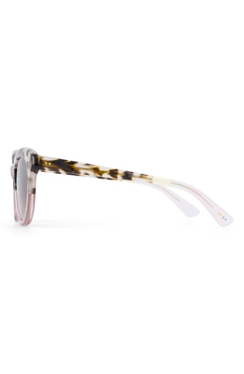 Toms Gwyneth 52mm Round Sunglasses In Vintage Tortoise Pink Fade