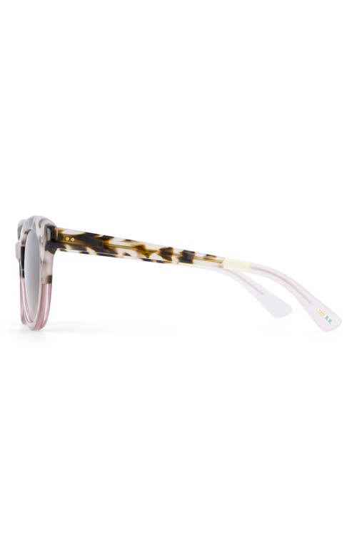 Shop Toms Gwyneth 52mm Round Sunglasses In Vintage Tortoise Pink Fade