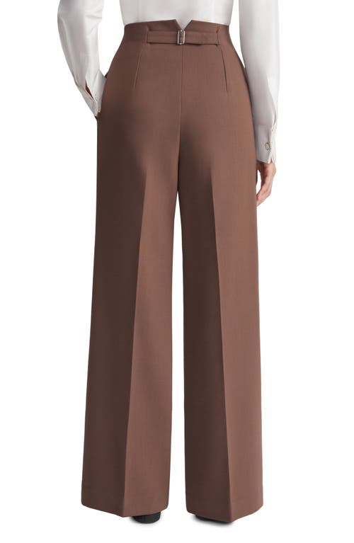 LAFAYETTE 148 LAFAYETTE 148 NEW YORK THAMES HIGH WAIST WIDE LEG STRETCH WOOL PANTS 