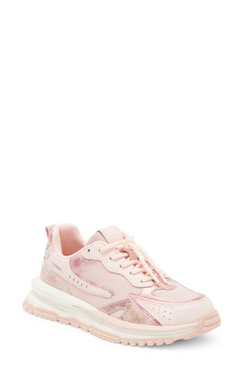 Shop Blowfish Footwear Kids' Leo Sneaker In Blush/hot Pink