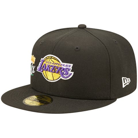  '47 Los Angeles Lakers Black Metallic MVP Adjustable Black Hat  : Sports & Outdoors