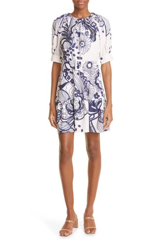 Ted Baker Soira Floral Belted Dress In Natural