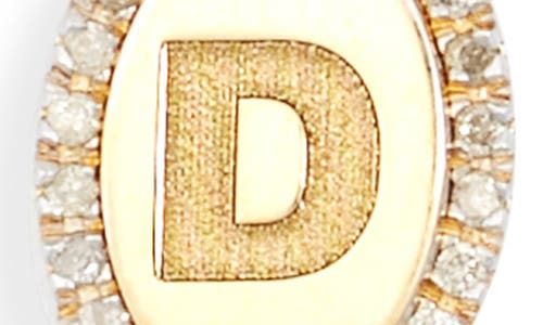 Meshmerise Diamond Initial Disc Bracelet In Yellow-d