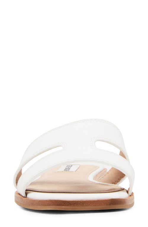 Shop Steve Madden Hazel Slide Sandal In White Leather