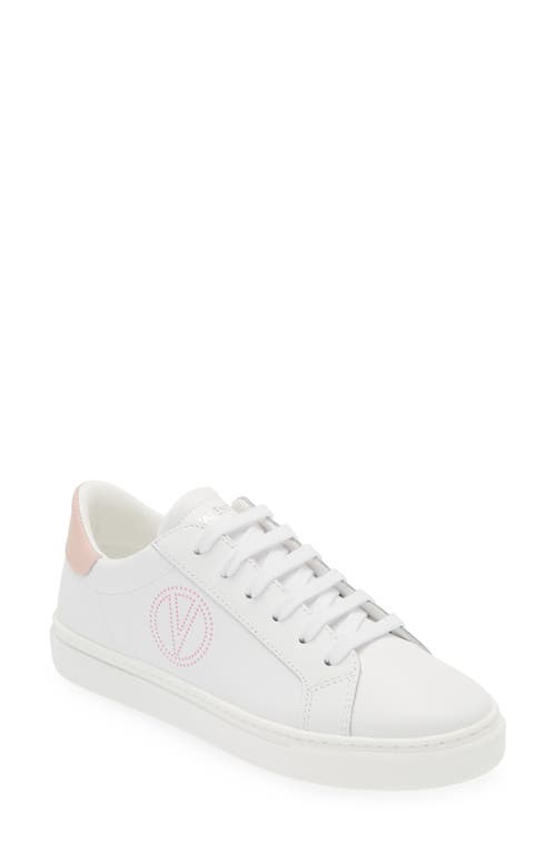 Shop Valentino By Mario Valentino Petra Sneaker In White/pink