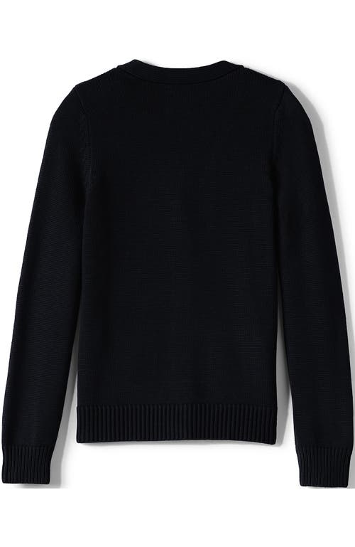 LANDS' END LANDS' END SCHOOL UNIFORM GIRLS COTTON MODAL BUTTON FRONT CARDIGAN SWEATER
