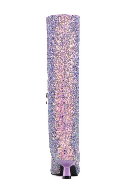 Olivia Miller Mars Knee High Boot In Lilac Multi