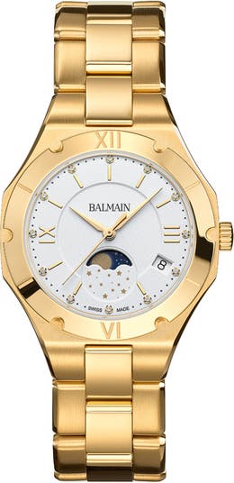 BALMAIN WATCHES Be Balmain Diamond Moon Phase Bracelet Watch, 33mm