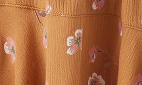 O'neill Kids' Mattie Floral Print Skirt In Brown Sugar