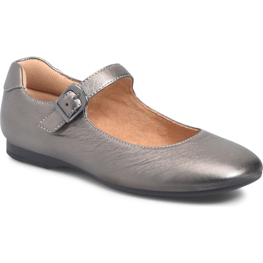Comfortiva Kaylee Mary Jane Flat In Dark Pewter