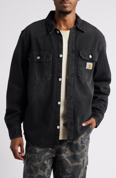 Carhartt men's denim jean jacket best sale