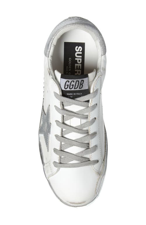 Shop Golden Goose Super-star Sneaker In White/silver/ice