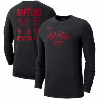 Men's Nike Red/Black Toronto Raptors 75th Anniversary Courtside Windrunner Raglan Hoodie Full-Zip Jacket Size: Medium