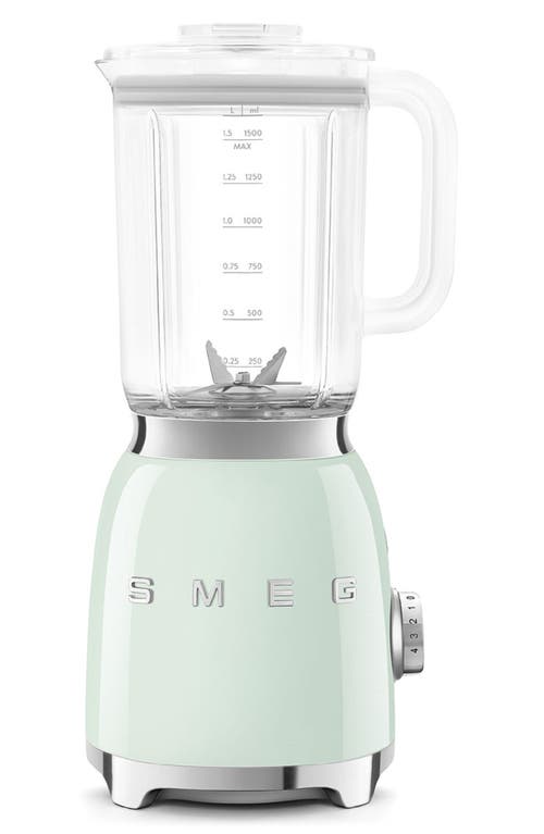 Shop Smeg '50s Retro Style Blender In Pastel Green