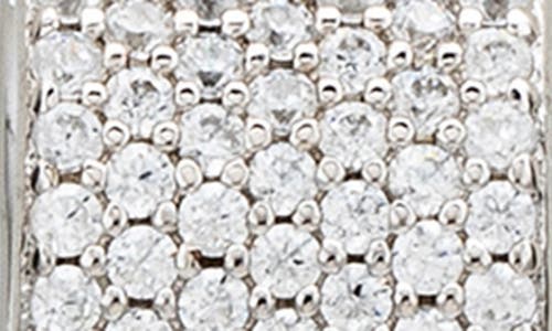 Suzy Levian 14k Rose Gold Plated Sterling Silver Pavé Cubic Zirconia Circle Pendant Necklace In White