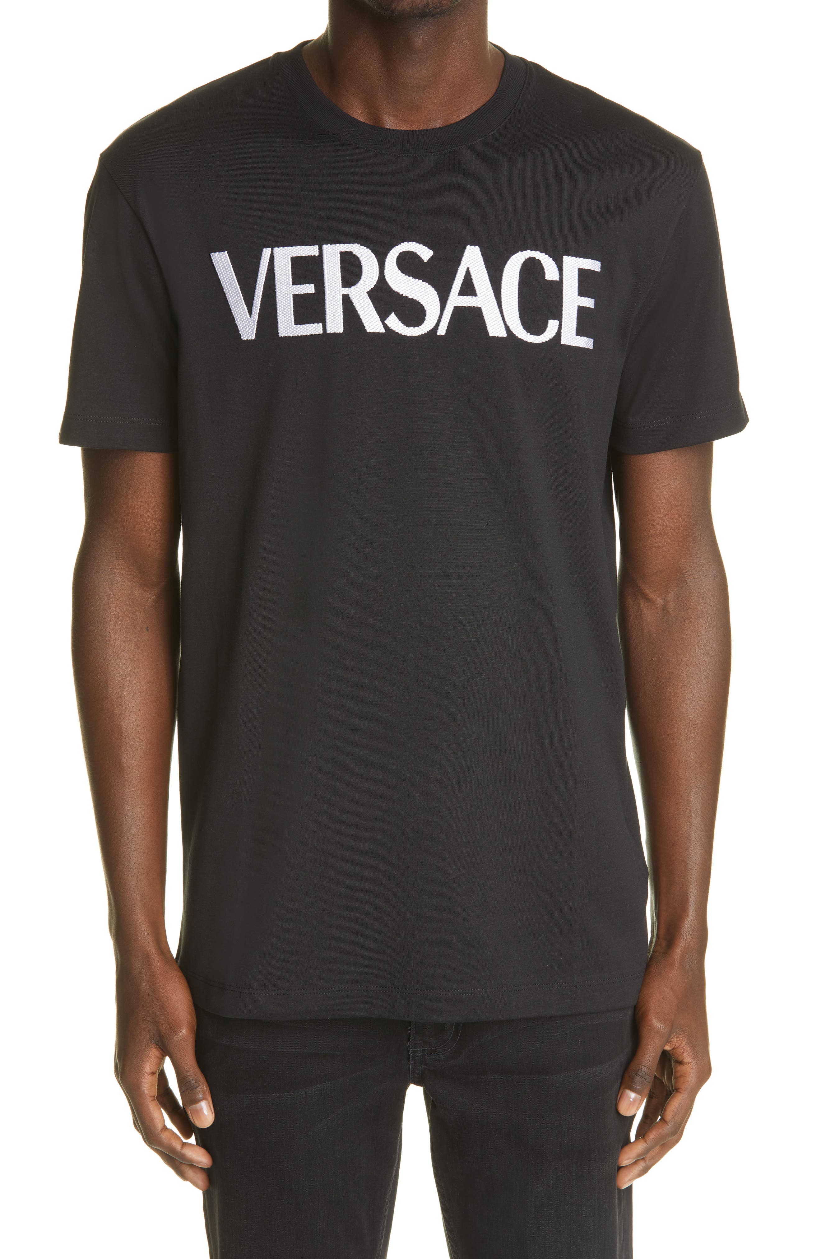 black versace t shirt mens