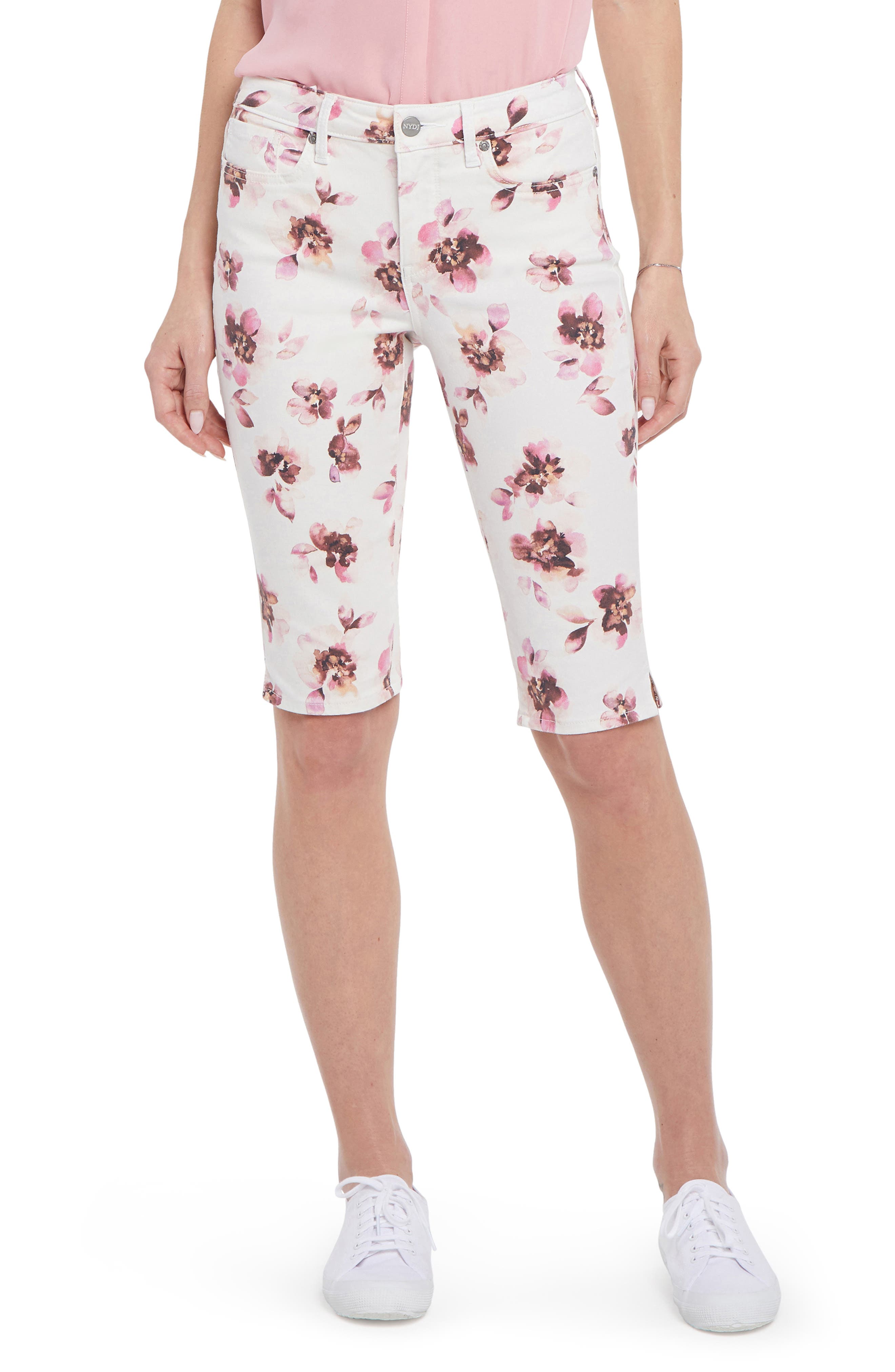 NYDJ Cotton Briella Optic White Short Save 28% Womens Clothing Shorts Knee-length shorts and long shorts 