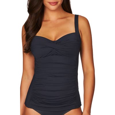 Sea Level Twist Front Tankini, Blue