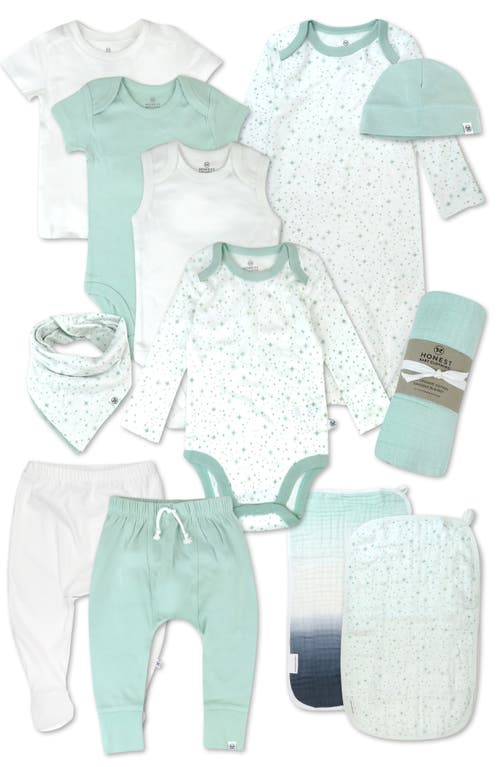 Shop Honest Baby 12-piece Welcome Home Gift Set In Twinkle Star White/sage