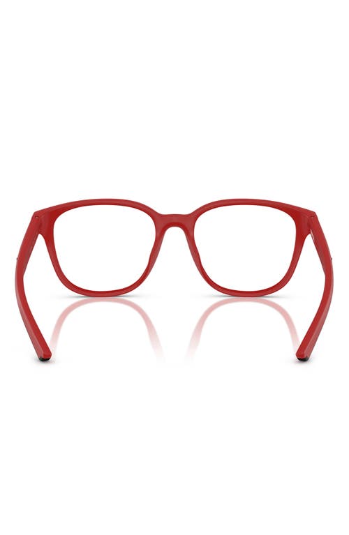 Scuderia Ferrari X 52mm Round Optical Glasses In Matte Red