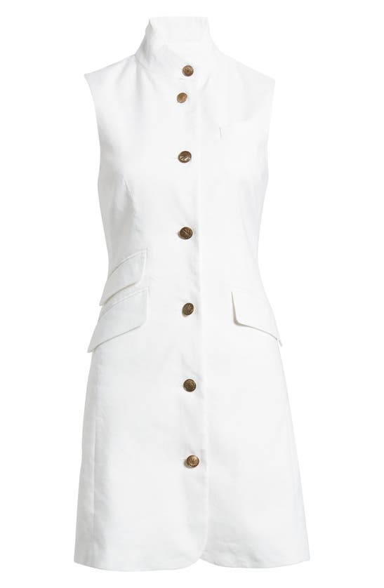 Shop Rag & Bone Slade Sleeveless Linen Blend Minidress In White