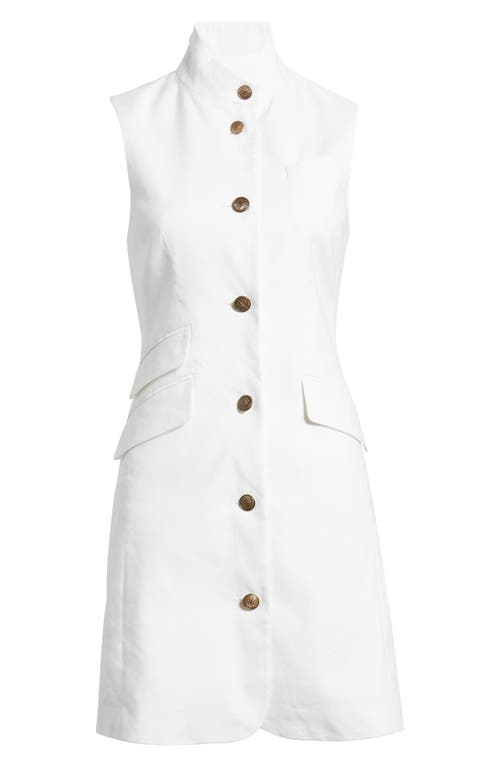 Rag & Bone Slade Linen-blend Coatdress In White
