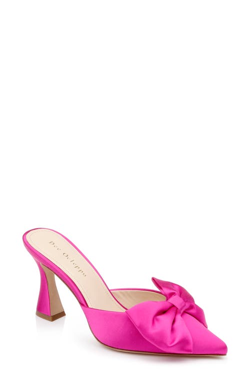 Maldives Pointed Toe Mule in Pink Satin