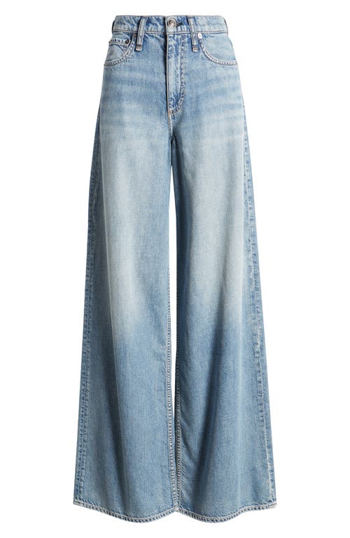 Rag & Bone Womens Beverly Featherweight Sofie Wide-leg High-rise Denim-blend Jeans In Beverly