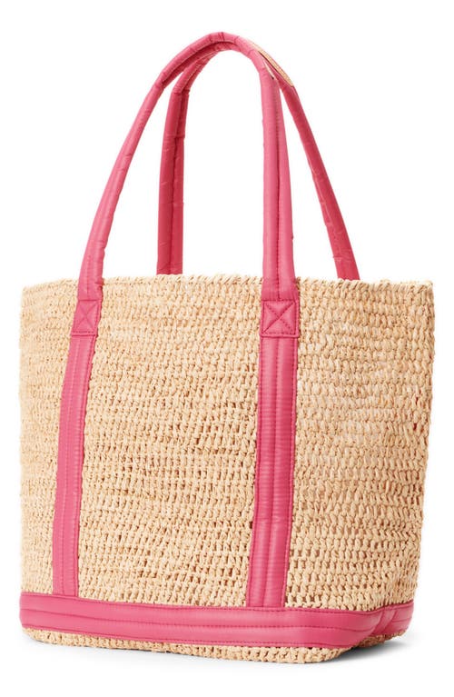 Shop Mz Wallace Medium Raffia Tote In Raffia/zinnia