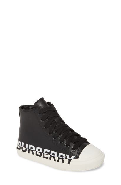 BURBERRY MINI LARKHALL LOGO HIGH TOP SNEAKER,8018822